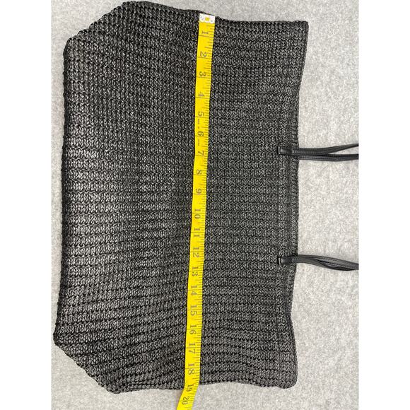 Vera Bradley Giraffe Print Black Straw Tote Bag Purse - Picture 4 of 16